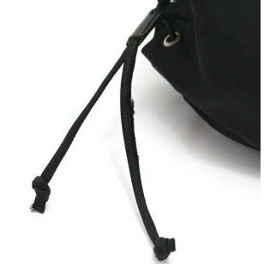 Prada Triangle Logo Drawstring Handbag Black Nylon - image 4